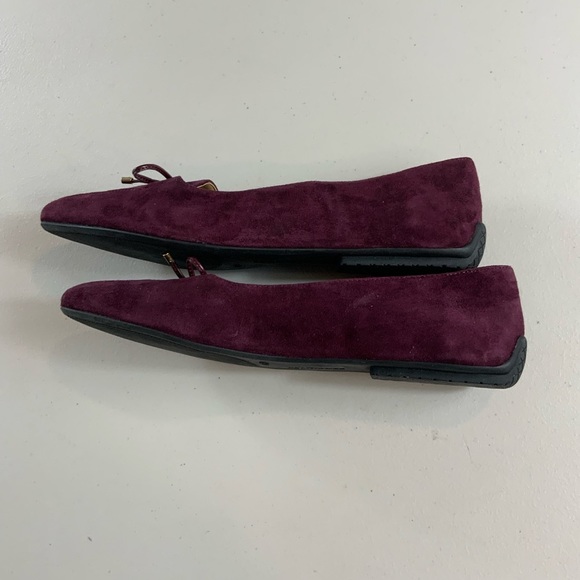 TALBOTS FRANCESCA BOW-FRONT DRIVING LOAFER FLATS -academia suede loafer 10.5M - Picture 7 of 13